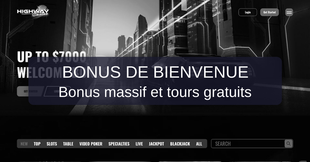 Highway Casino welcome bonus